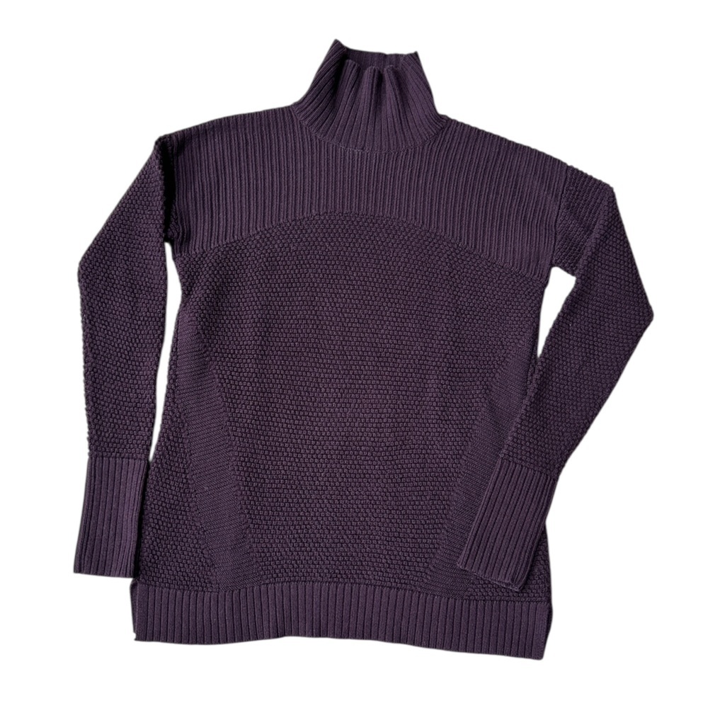 Lululemon Warm & Restore Merino Wool Mock Neck Sweater Black Cherry W3AXXS Small